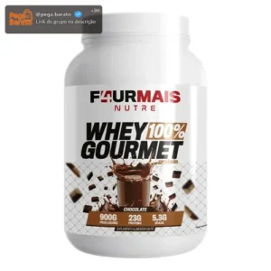 Whey Protein Chocolate 100% Gourmet Concentrado 900g - Imagem 1