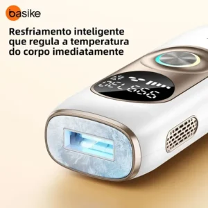 Depilador A Laser De Depilador Luz Pulsada IPL Profissional 9 Níveis De Ajuste, Sensacao Gelo Indolor Depilacao Definitiva, Unissex Para Bivolt Depilacao Laser Dep Portatil, Para Corpo Todo Basike - Imagem 4