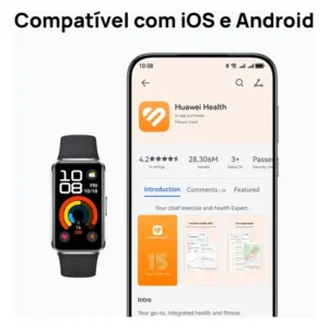 Smartwatch HUAWEI Band 10 Caixa de Polímeros Duráveis Análise do Sono em Nível Profissional Assistente de Bem-estar Emocional Relógio Smartwatch Compatível com Android e iOS Preto - Imagem 10