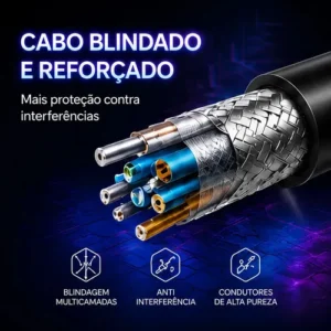 Cabo HDMI 8K 2.1 Blackone 2m Compatível PS5 Xbox 48Gbps Conector Ouro - Imagem 7