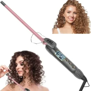 Modelador de Cachos BrisaBras 9mm Cerâmica Revestimento LCD 230°C Rosa Bivolt Duplo - Imagem 9