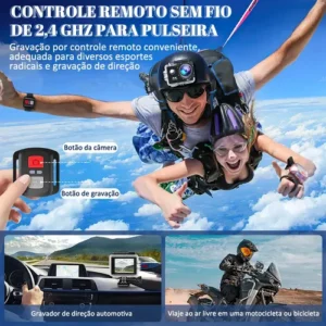 Câmera De Ação À Prova D'água Hd 4k 2 Baterias+32gb Memória - Imagem 4