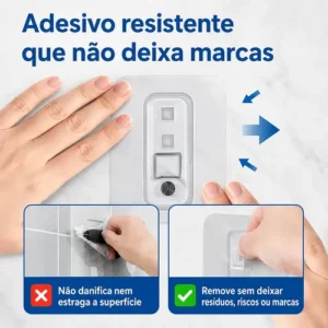 Kit 2 Suporte Porta Shampoo Sabonete Prateleira Banheiro Adesivo Parede Sem Furar Box Porta Sabonete Luxo Cor Preto Hytalux - Imagem 8
