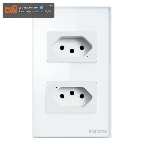 Tomada Dupla Inteligente Intelbras Ets 1002 Smart Branco