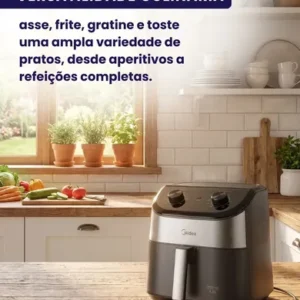 Fritadeira Air Fryer 4,5l Widemax Com Interior De Alumínio 1500w Midea - Imagem 6