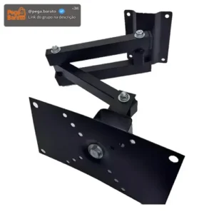 Suporte Articulado Tv Monitor Lcd Led Plasma 17 22 27 29 32 Preto - Imagem 1