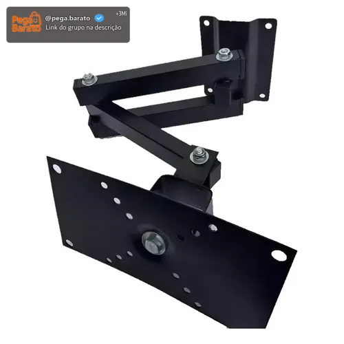 Suporte Articulado Tv Monitor Lcd Led Plasma 17 22 27 29 32 Preto