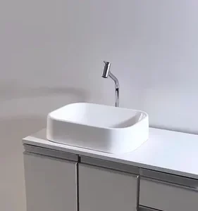 Cuba Pia De Apoio Sobrepor 37x27cm Branca Para Banheiro Lavabo Armário Gabinete Suspenso Luce - SOS Acabamentos by Orcia - Imagem 14