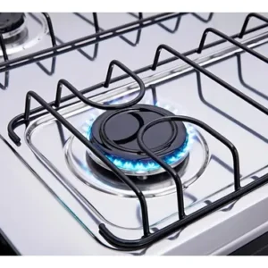 Fogão 4 Bocas Atlas Coliseum Plus Preto A Gás com Mesa de Inox e Forno de 50 Litros Acendimento Manual - Imagem 5