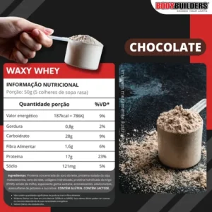 Kit Whey Protein 2kg Chocolate + Creatina + Bcaa + Coqueteleira - Bodybuilders - Imagem 3