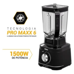 Liquidificador Philco 1500W 3,1L 12 Velocidades com 6 Lâminas PLQ15A - Imagem 8