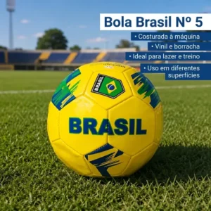 Bola De Futebol Infantil E Adulto Número 5 Brasil Seleção - Imagem 4