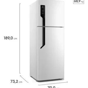 Geladeira Electrolux Frost Free com AutoSense 480L Efficient Duplex Branca TF71 - Imagem 2