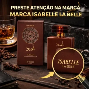 Perfume Arábe Asad Bourbon 100ml - Marca Isabelle La Belle | Fixação Intensa, Notas Amadeiradas Marcantes E Elegância Masculina - Imagem 4