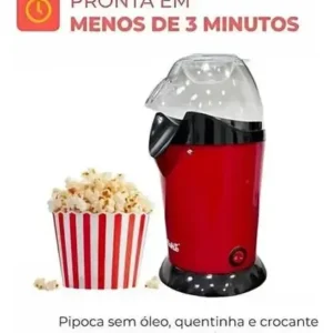 Pipoqueira Elétrica Gourmet Saudável Sem Óleo 1200w Vermelha - Imagem 2