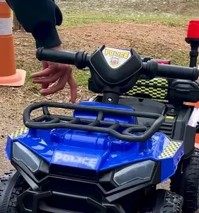 Carro Elétrico Infantil Policial 6v Frente/Ré Maxi Toys - AZUL - Imagem 2