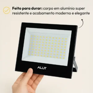 Kit 10 Refletor Led 100w 6500k Bivolt A Prova D'água Alut - Imagem 6