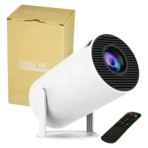 Projetor Led Mini VLX 4K Android 11 Branco Bluetooth HY300-A Wi-Fi 6 HD - Imagem 4