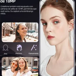 Smartphone Bobarry Tela Gigante 6.78 Polegadas Dual Sim Dual Standby Android 15 Processador Dimensity 7200 Câmera Dupla 18mp+52mp Bateria 5000mah 16gb Ram+512gb Rom Azul - Imagem 6