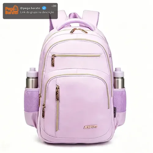 Mochila feminina, ideal para deslocamentos diários, viagens e estudos, impermeável, reforçada, com capacidade para portátil, 24L (Roxo)
