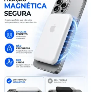 Power Bank Carregador Magsafe 5000mh Magnético Iphone Induçã - Imagem 6