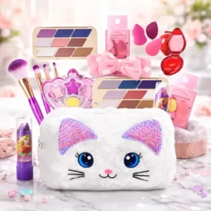 Kit Maquiagem Infantil Kalon Lashes Maleta 8 Peças Com Batom e Acessórios - Imagem 11