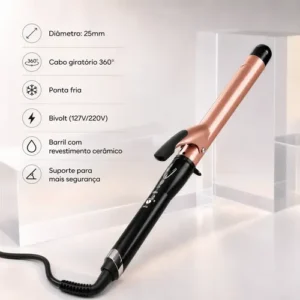 Modelador De Cachos 25mm Babyliss Cerâmica Bivolt Prof - Imagem 7