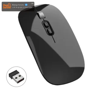 Mouse Sem Fio 2.4g Recarregável Usb Dpi Ajustável 800-1600 - Imagem 1