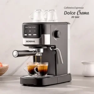 Cafeteira Espresso Dolce Crema 20 Bar Mondial Preto/Inox 1200W C-21-E-CNP - Imagem 11