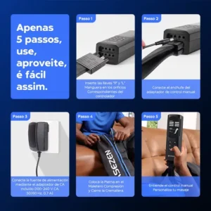 Bota De Compressão Pneumática Massageador Eletrico Easezen G - Imagem 10