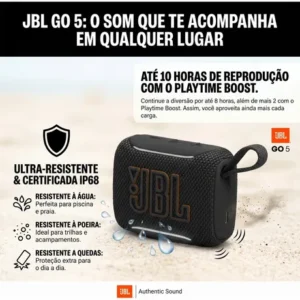 Caixa Som Jbl Go 5 Bluetooth Portátil Original Prova D'água - Imagem 6