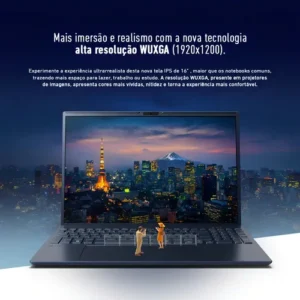 Notebook Vaio Fe16 Amd Ryzen 7 5825u Linux 8gb RAM 512gb Ssd Wi-Fi 6 Tela 16" Ips Wuxga Antirreflexo - Cinza Grafite Vjfe69f11xb0321h - Permite upgrade de memória RAM e SSD - Imagem 9