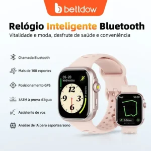 Relógio Smartwatch Bettdow Fb041 47 mm Esportivo Alexa E Gps 1.85 Cor Rosa - Imagem 7