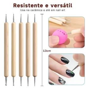Kit 30 Peças De Ferramentas De Modela Esculpir De Cerâmi - Imagem 6