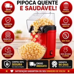 Máquina Pipoqueira Elétrica Ar Quente Sem Óleo Ar Quente Pop - Imagem 6