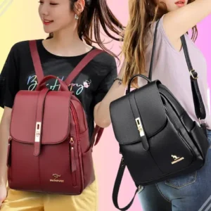 Bolsa Feminina Mochila De Ombro Tiracolo De Couro Ecológico - Imagem 6