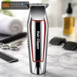 Maquina Cortar Cabelo Aparar Barba Kemei Km-032 Acabamento - Imagem 1