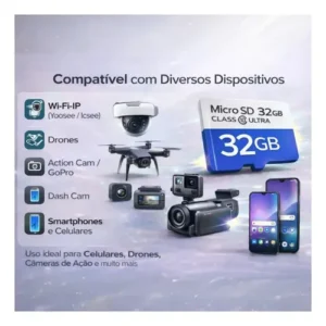Cartão de Memória Micro SD 32 GB Classe 10, com Adaptador para Câmeras e Smartphones - Imagem 8