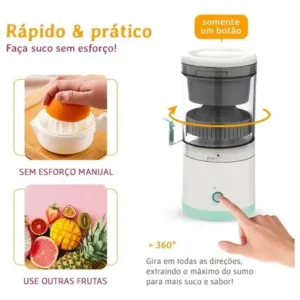 Espremedor Automático Elétrico Citrus Juicer 827 Suco Laranja Branco/Verde - Imagem 4