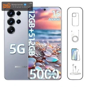 Celular Smartphone 5G ,512GB ROM + 12GB RAM, Dimensity 7200, Camera 32mp +18mp ,Bateria De 5000 Mah, Tela 6.78, Android 15, Dual Sim - Imagem 1