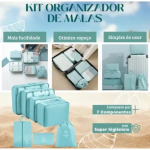 Organizador De Malas Bolsas De Viagem Kit Necessaire 7 Peças - Imagem 4