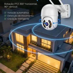 Câmera De Segurança Ip Wifi A8 Full Hd Icsee Ptz 355° Com Visão Noturna Áudio Bidirecional Ip66 Monitoramento Remoto Para Celular Android E iPhone - Imagem 10