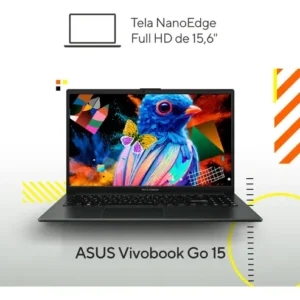 Notebook ASUS VivoBook Go 15 AMD Ryzen 5 7520U 8GB 512GB SSD KeepOS Tela 15,6" FHD Mixed Black - E1504FA-NJ732 - Imagem 5