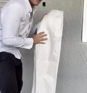 Calça Sarja Masculina Social Slim Elastano Bolso Embutido - Imagem 14