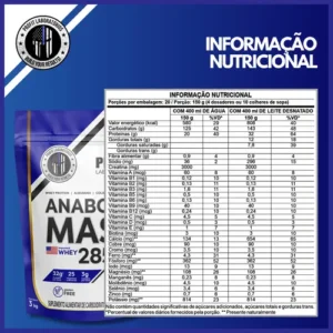 Kit Anabolic Mass C/ Whey 28500 + Bcaa 1g Profit Aminoácidos - Imagem 3