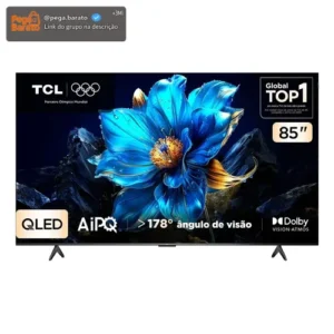 Smart TV TCL 85 Polegadas QLED 4K P7K WiFi Bluetooth Google TV HDR10+ Dolby Atmos Dolby Vision 85P7K - Imagem 1