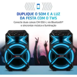 Caixa Amplificada CM-550-L 550w Rms Preta Mondial Bivolt Preto - Imagem 5