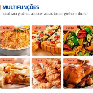 Forno Elétrico 52L Grand Family II, Mondial, Branco/Inox, 1800W FRN-52-W - Imagem 4