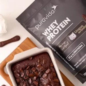 Whey Protein Isolado Chocolate Lingua de Gato 450g Puravida - Imagem 3