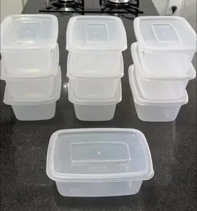Kit 10 Potes 1 Litro Transparente Marmita Fitness Bpa Free Tampa Hermética Reutilizável Micro E Freezer ponte lar utilidades - Imagem 2